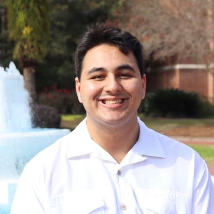 Image of Honors student, Dean Khan, who participated and presented in the Spring 2021 HEP Symposium, as part of the Radical Visions panel. His presentation featured his website project titled, "The Reality of Oppression in America: An Interactive Website.