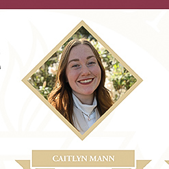 "Caitlyn Mann, Honors Student & Student Employee of the Year"