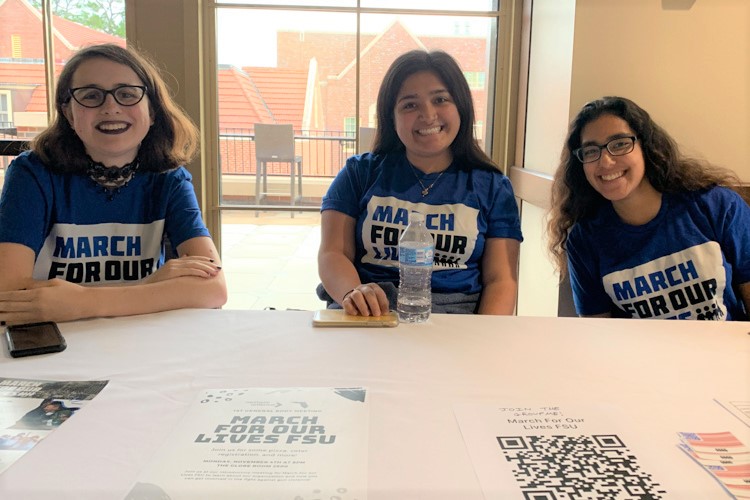 Fall 2019 Activism & Advocacy Fair-3 students at March for Our Lives Table