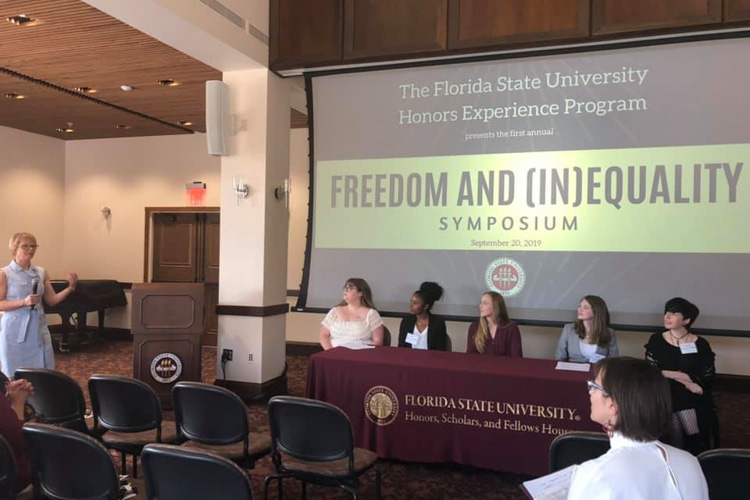 Fall 2019 HEP Symposium -Student Panel and Dr. Annette Schwabe on left