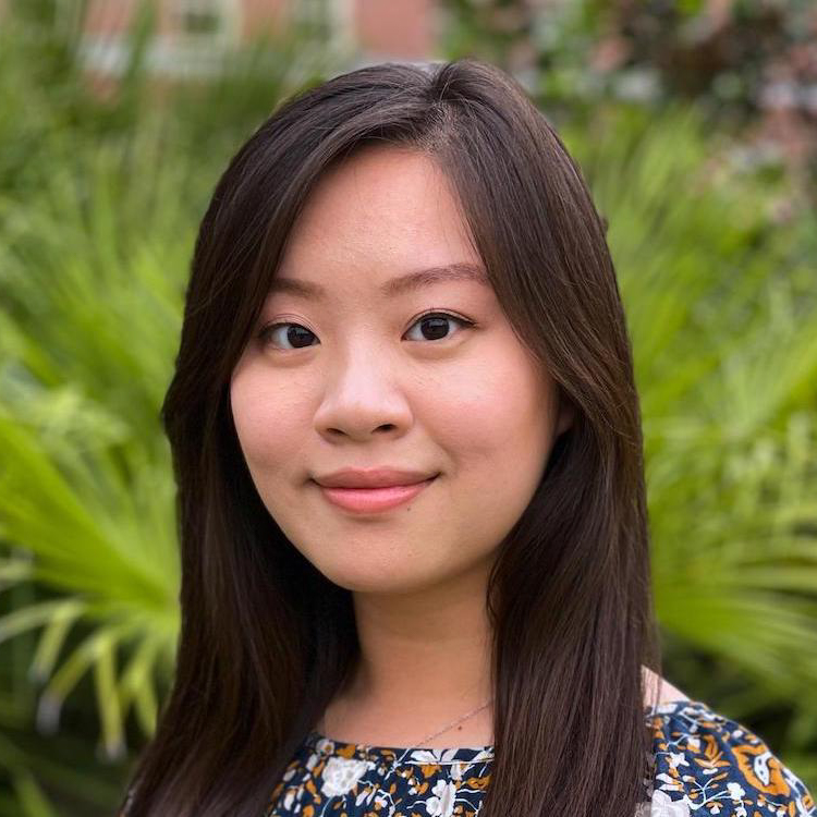Image of Tina Lu, May 2021 FSU Student Star, Presidential Scholar and Honors student. Also link to FSU News story dated 05.12.2021.